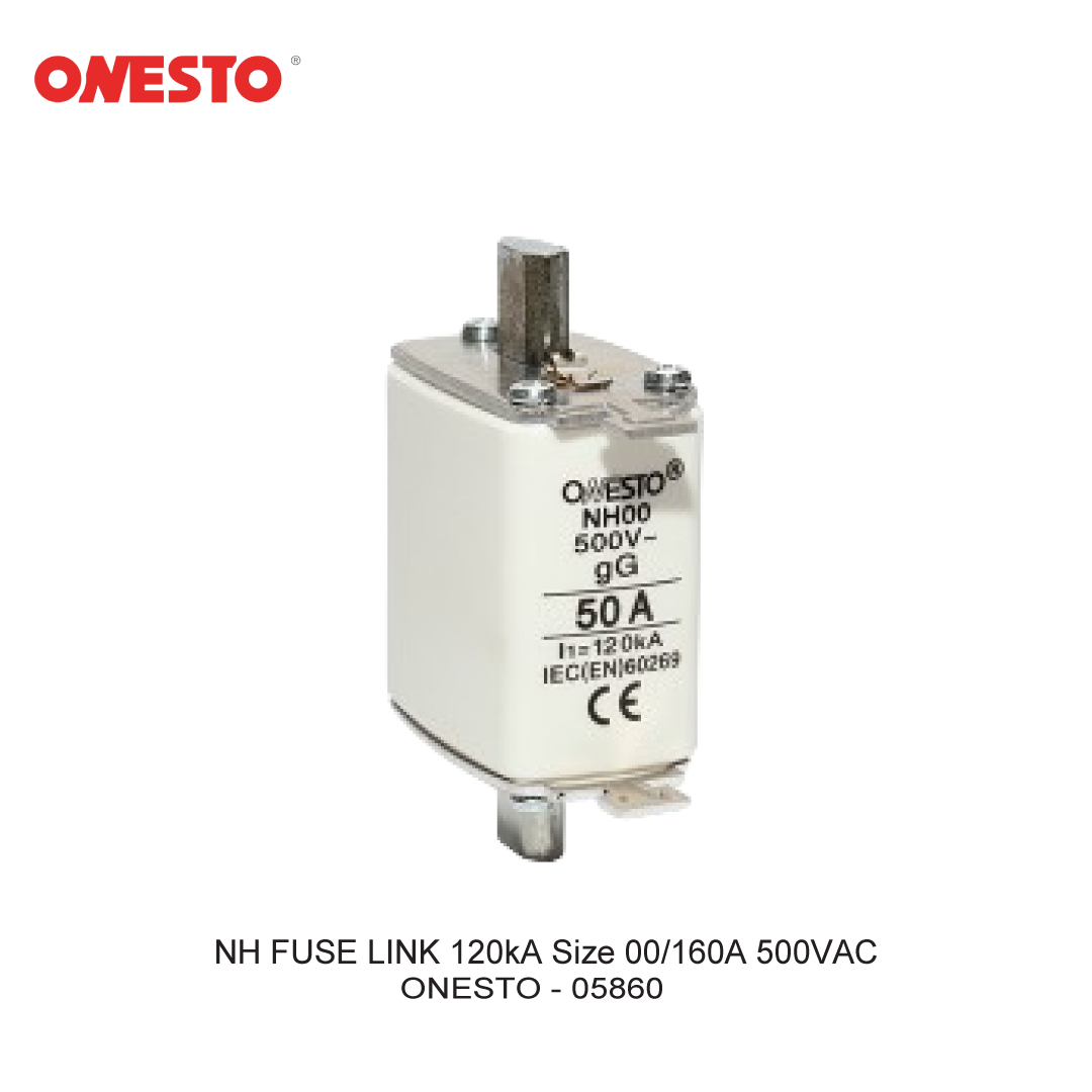 NH FUSE LINK 120kA Size 00/160A 500VAC