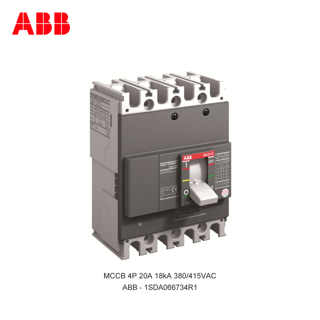 MCCB 4P 20A 18kA 380/415VAC