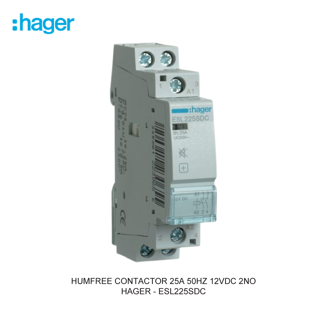 HUMFREE CONTACTOR 25A 50HZ 12VDC 2NO