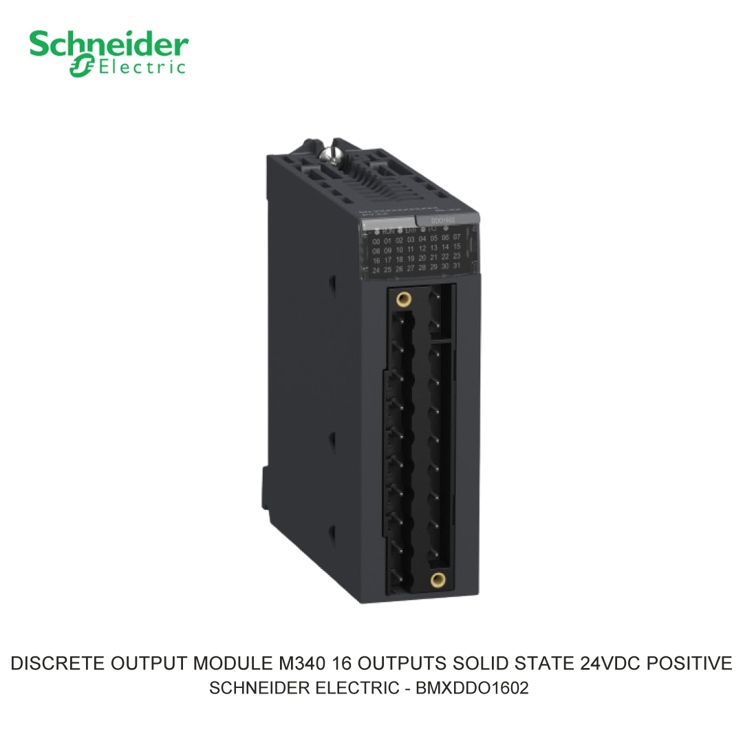 DISCRETE OUTPUT MODULE M340 16 OUTPUTS SOLID STATE 24VDC POSITIVE