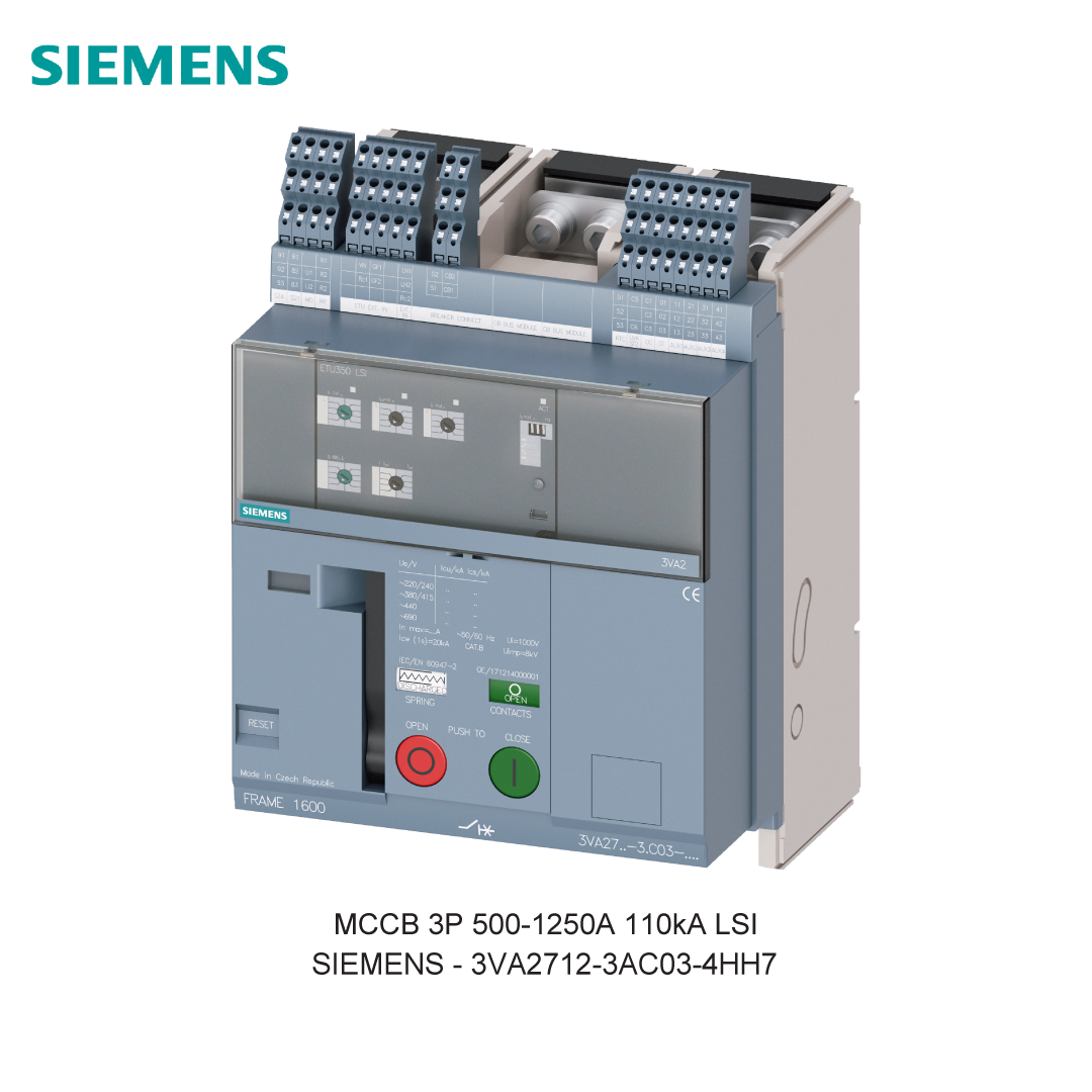 MCCB 3P 500-1250A 110kA LSI