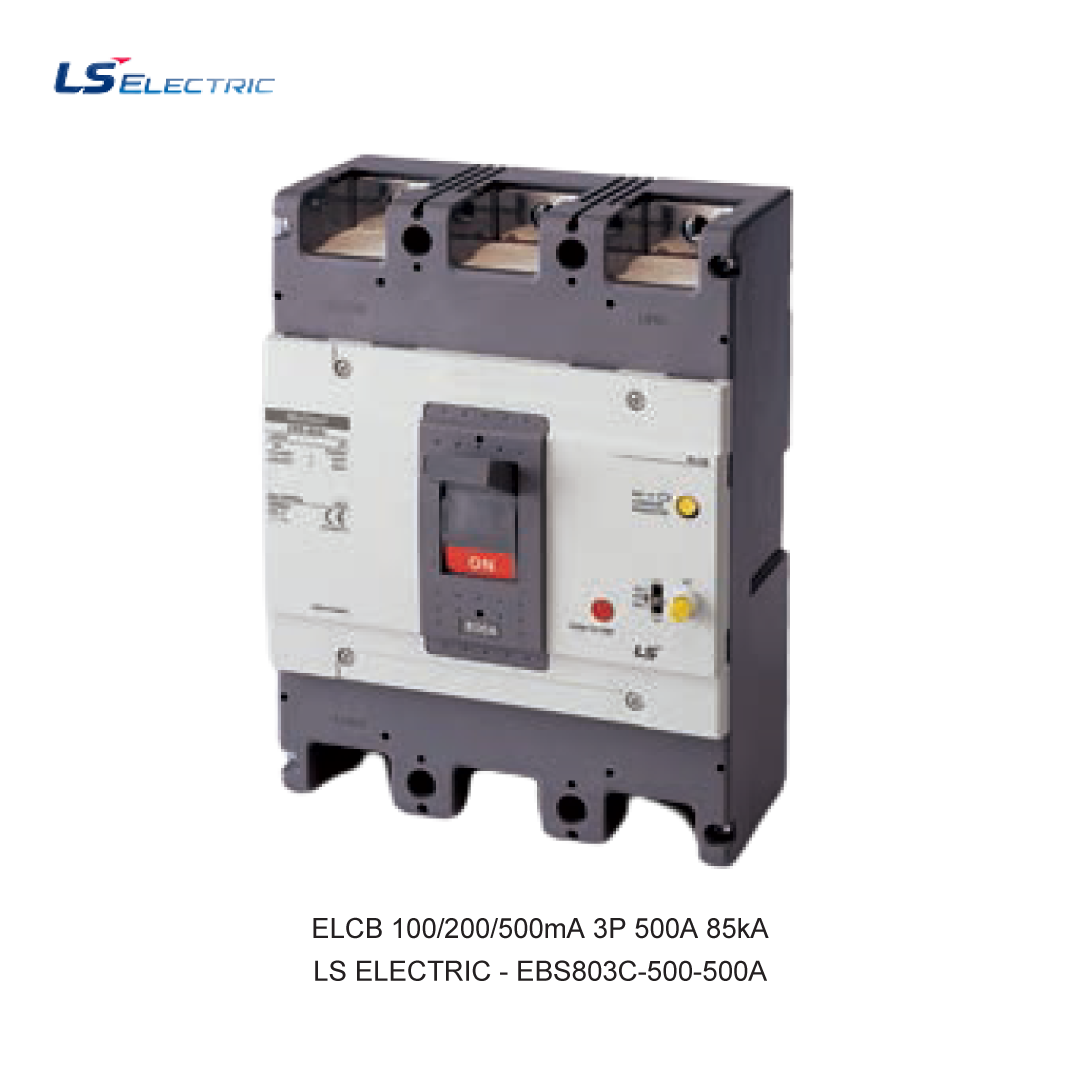 ELCB 100/200/500mA 3P 500A 85kA