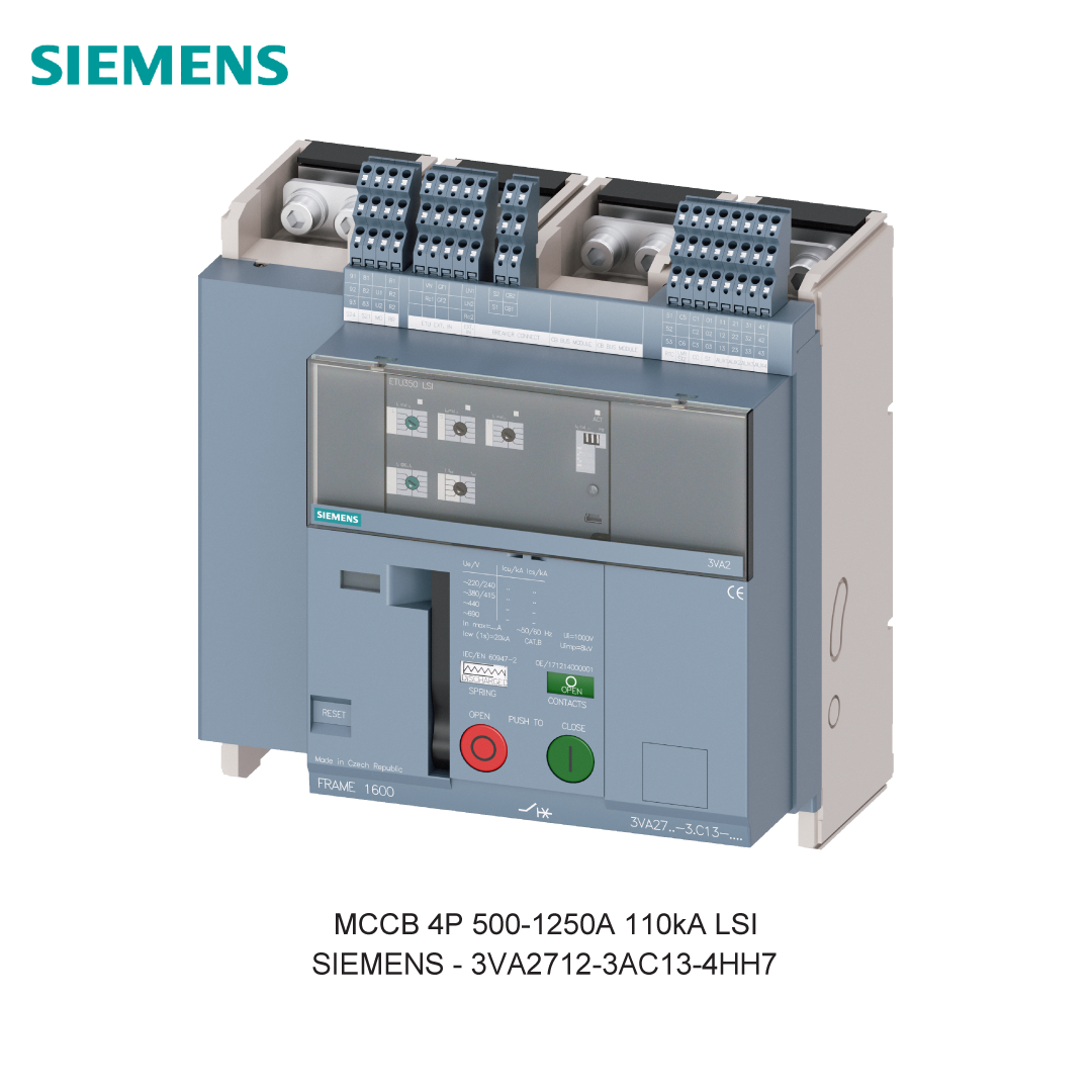 MCCB 4P 500-1250A 110kA LSI