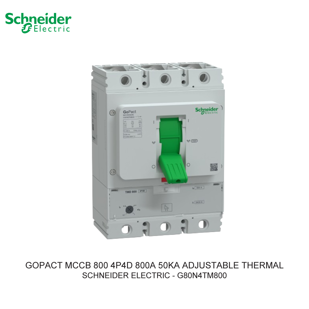 GOPACT MCCB 4P4D 800A 50KA ADJUSTABLE THERMAL