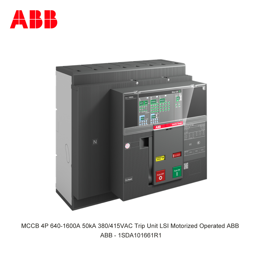 MCCB 4P 640-1600A 50kA 380/415VAC Trip Unit LSI Motorized Operated ABB
