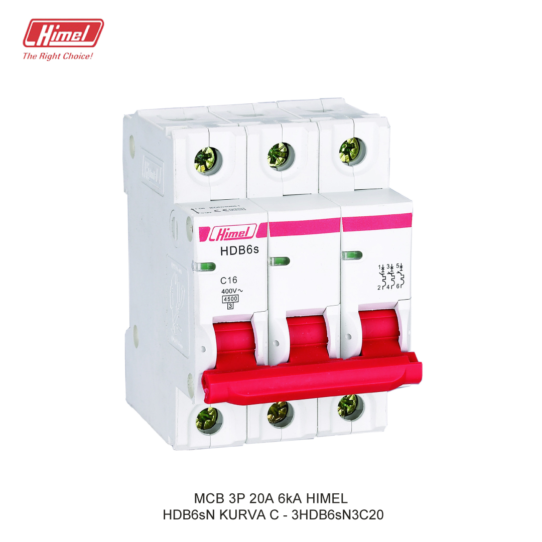 MCB HIMEL HDB6sN C 3P 20A 6kA