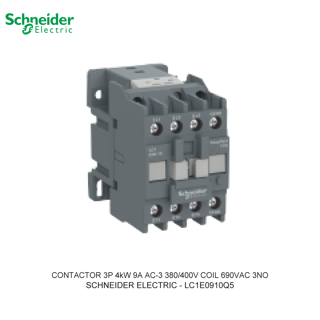 CONTACTOR 3P 4kW 9A AC-3 380/400V COIL 690VAC 3NO
