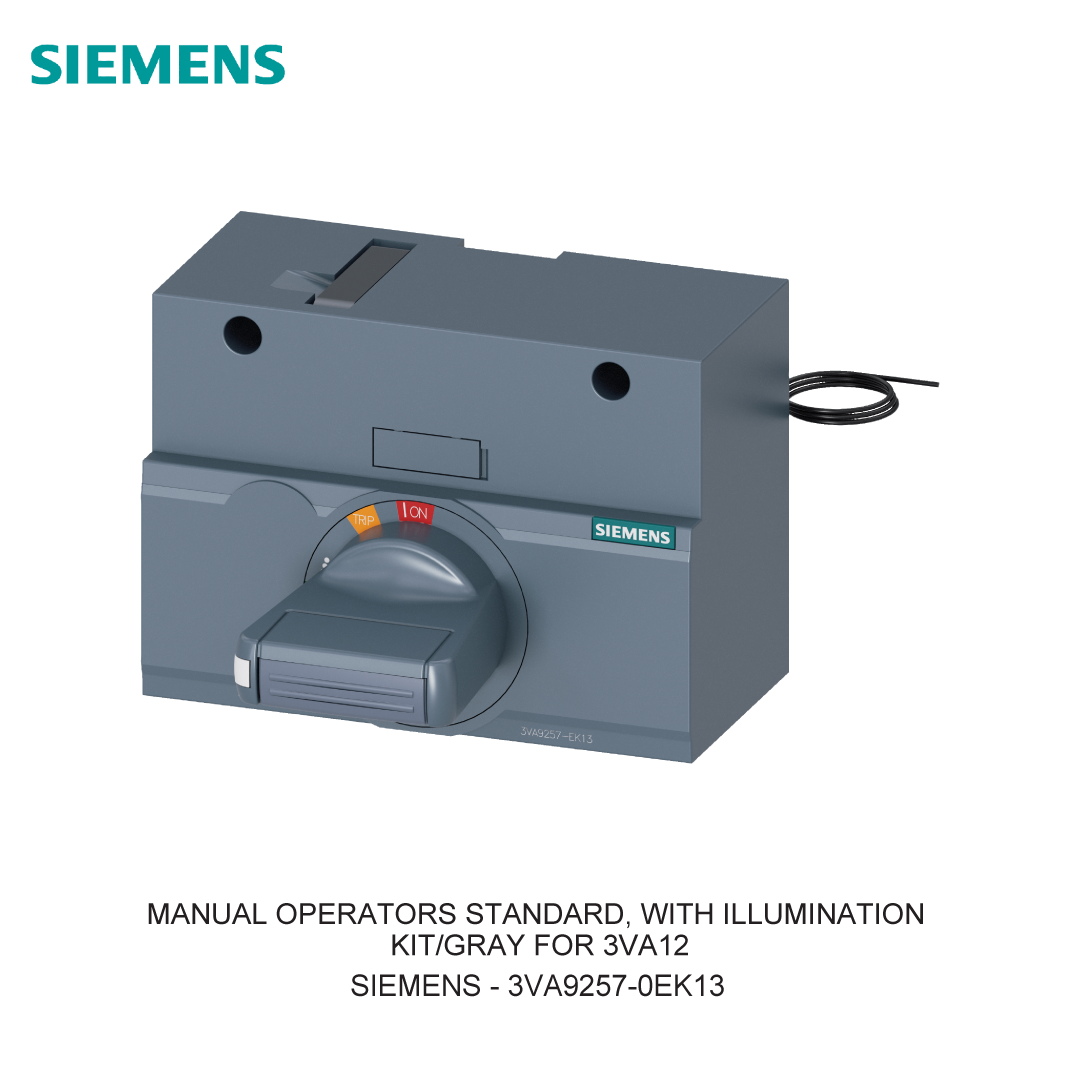 MANUAL OPERATORS STANDARD, WITH ILLUMINATION KIT/GRAY FOR 3VA12
