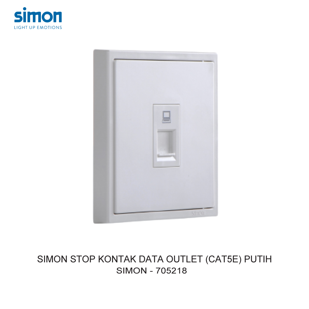 SIMON i7 STOP KONTAK DATA OUTLET CAT.6 PUTIH