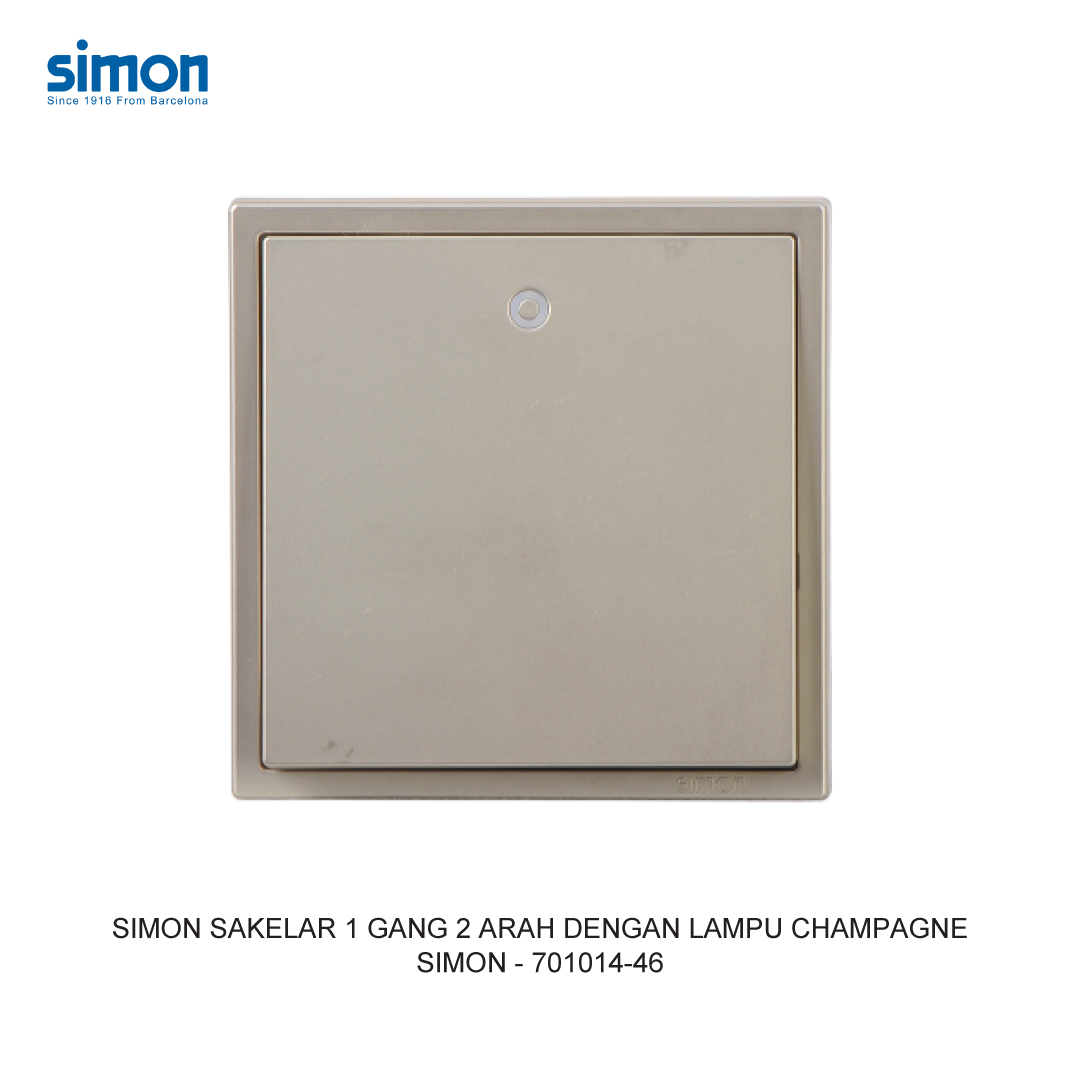SIMON i7 1 GANG 2 WAY SWITCH MODULE WITH LED CHAMPAGNE