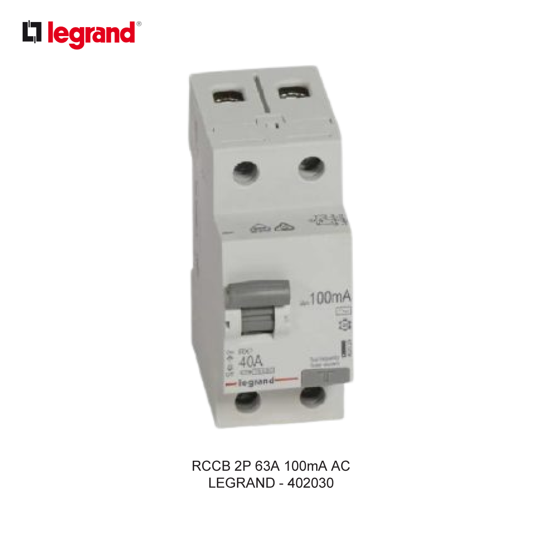 RCCB 2P 63A 100mA AC