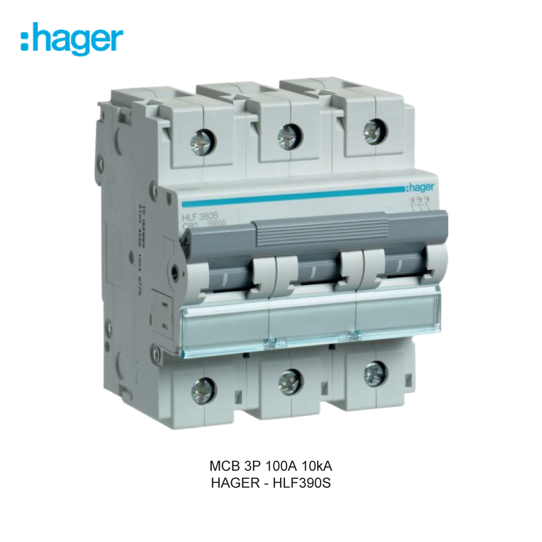HAGER MCB 3P 100A 10kA KURVA C
