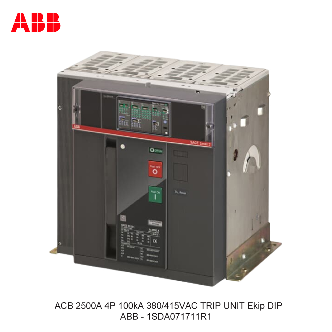 ACB 2500A 4P 100kA 380/415VAC TRIP UNIT Ekip DIP ABB