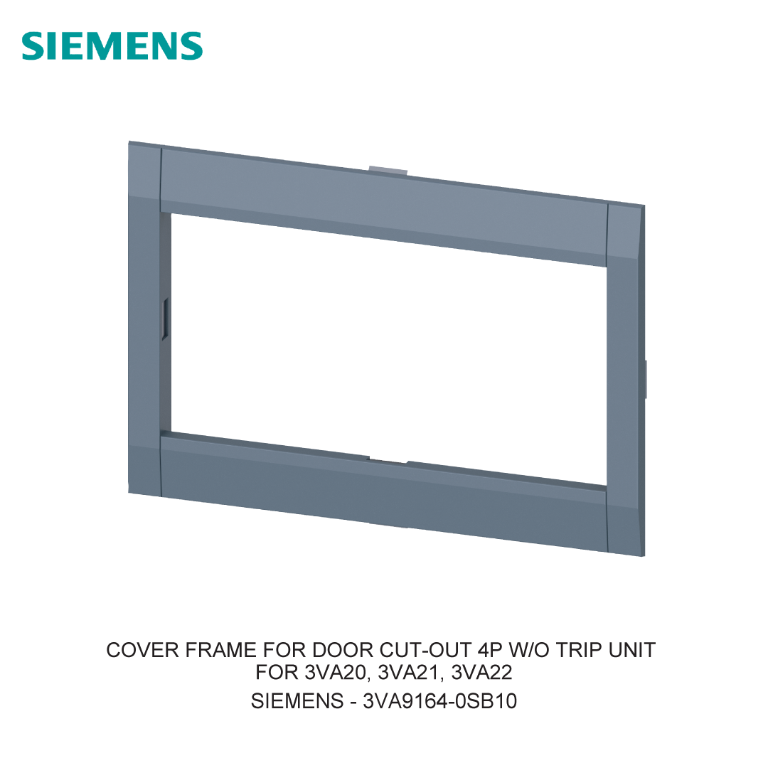 COVER FRAME FOR DOOR CUT-OUT 4P W/O TRIP UNIT FOR 3VA20, 3VA21, 3VA22