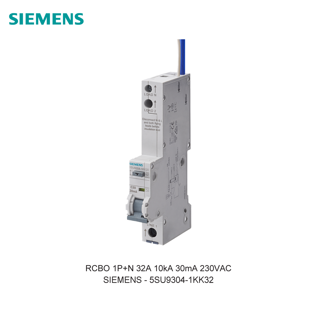 RCBO 1P+N 32A 10kA 30mA 230VAC