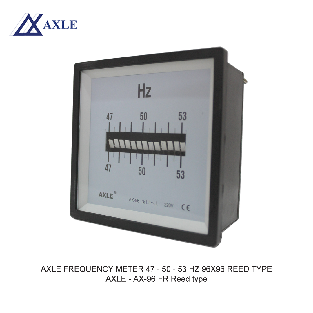 AXLE FREQUENCY METER 47 - 50 - 53 HZ 96X96 REED TYPE