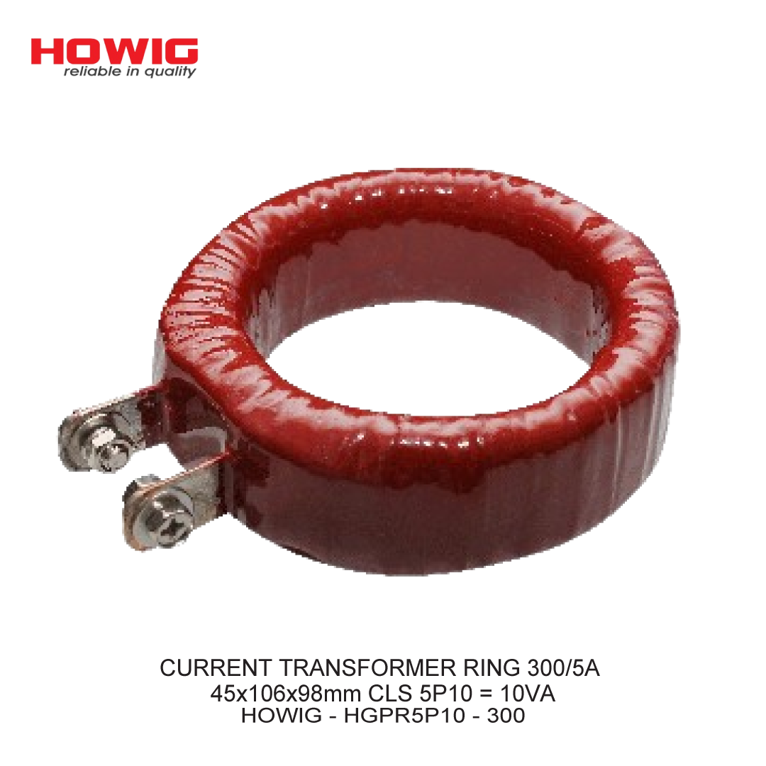 CURRENT TRANSFORMER RING 300/5A 45x106x98mm CLS 5P10 = 10VA