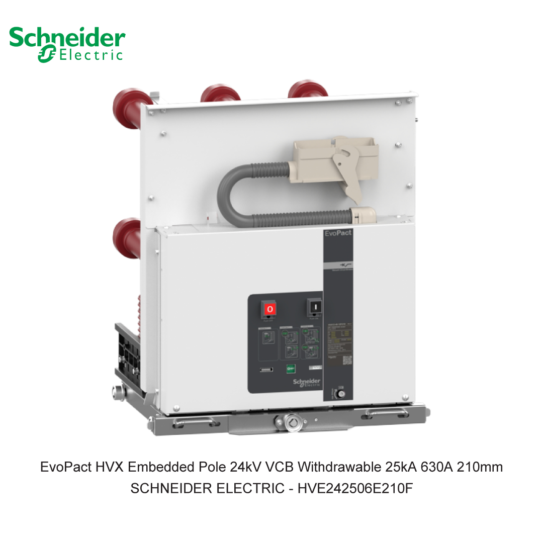 EvoPact HVX Embedded Pole 24kV VCB Withdrawable 25kA 630A 210mm