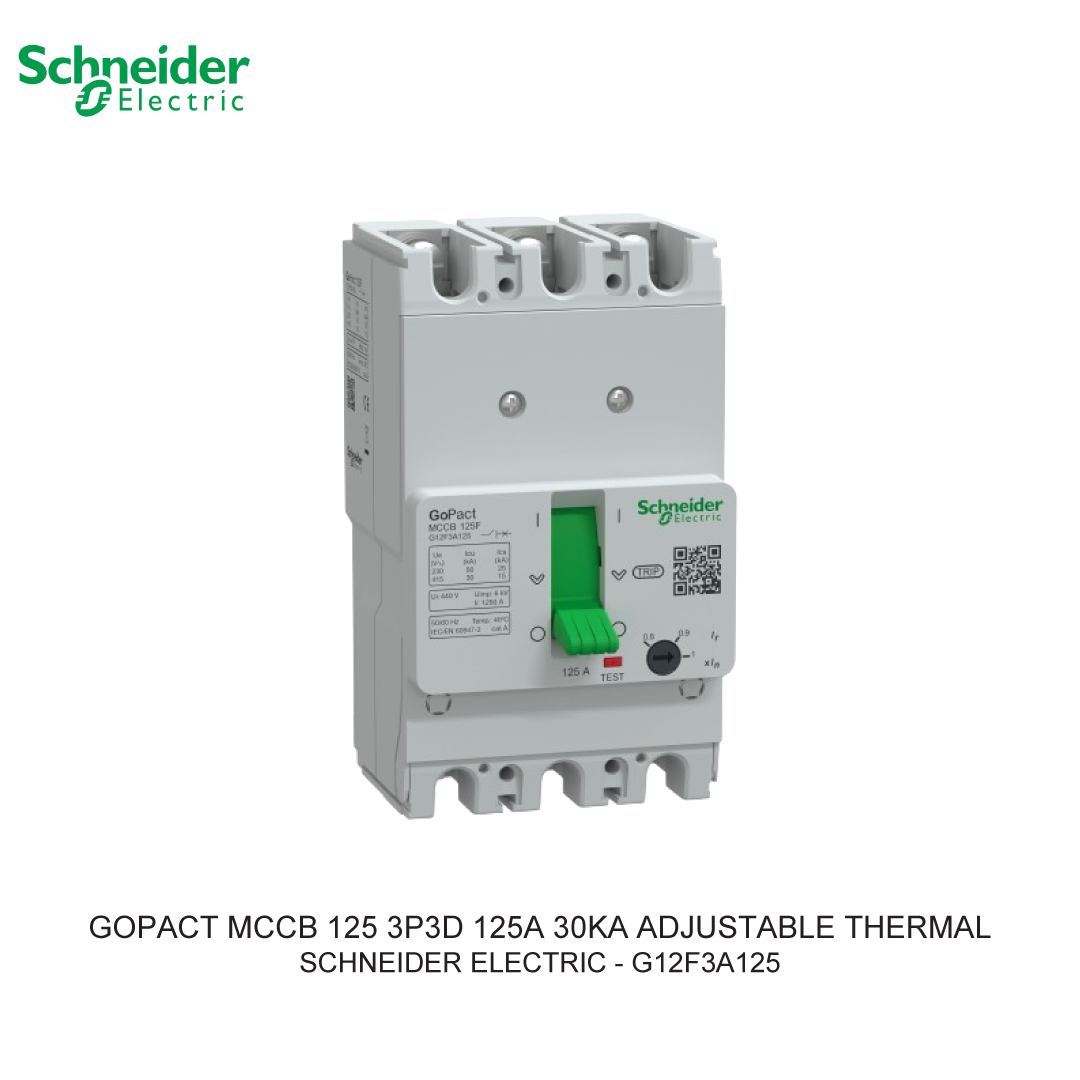 GOPACT MCCB 3P3D 125A 30KA ADJUSTABLE THERMAL