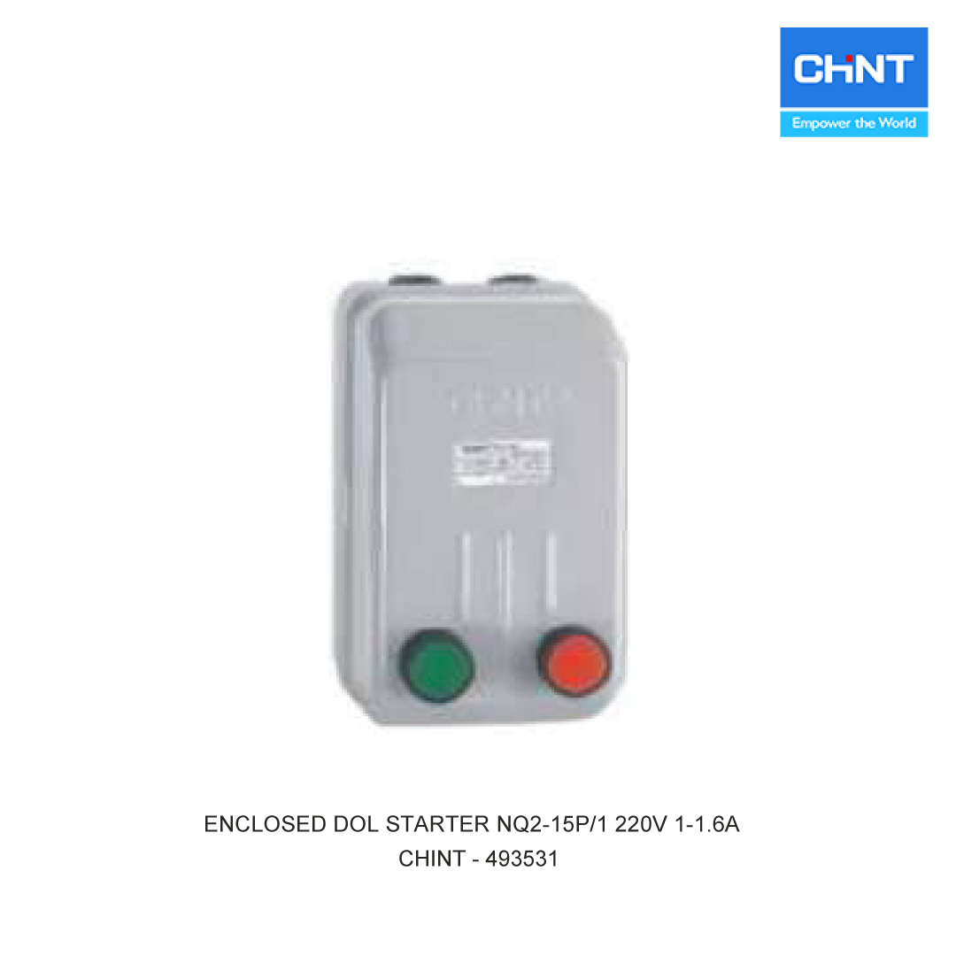 ENCLOSED DOL STARTER NQ2-15P/1 220V 1-1.6A
