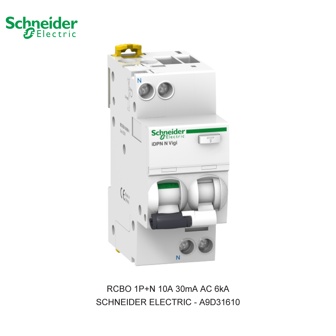 RCBO 1P+N 10A 30mA AC 6kA
