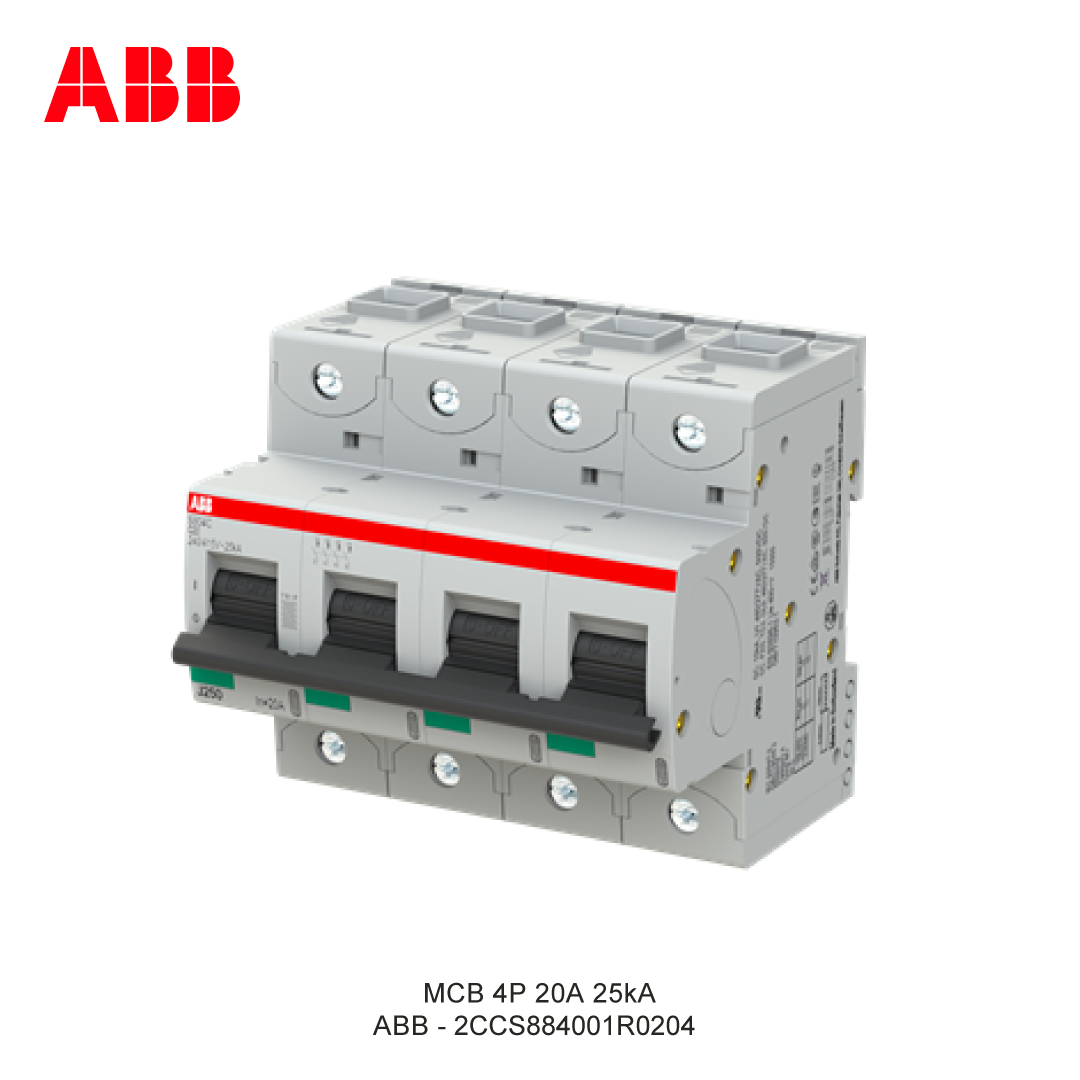MCB 4P 20A 25kA CURVA C