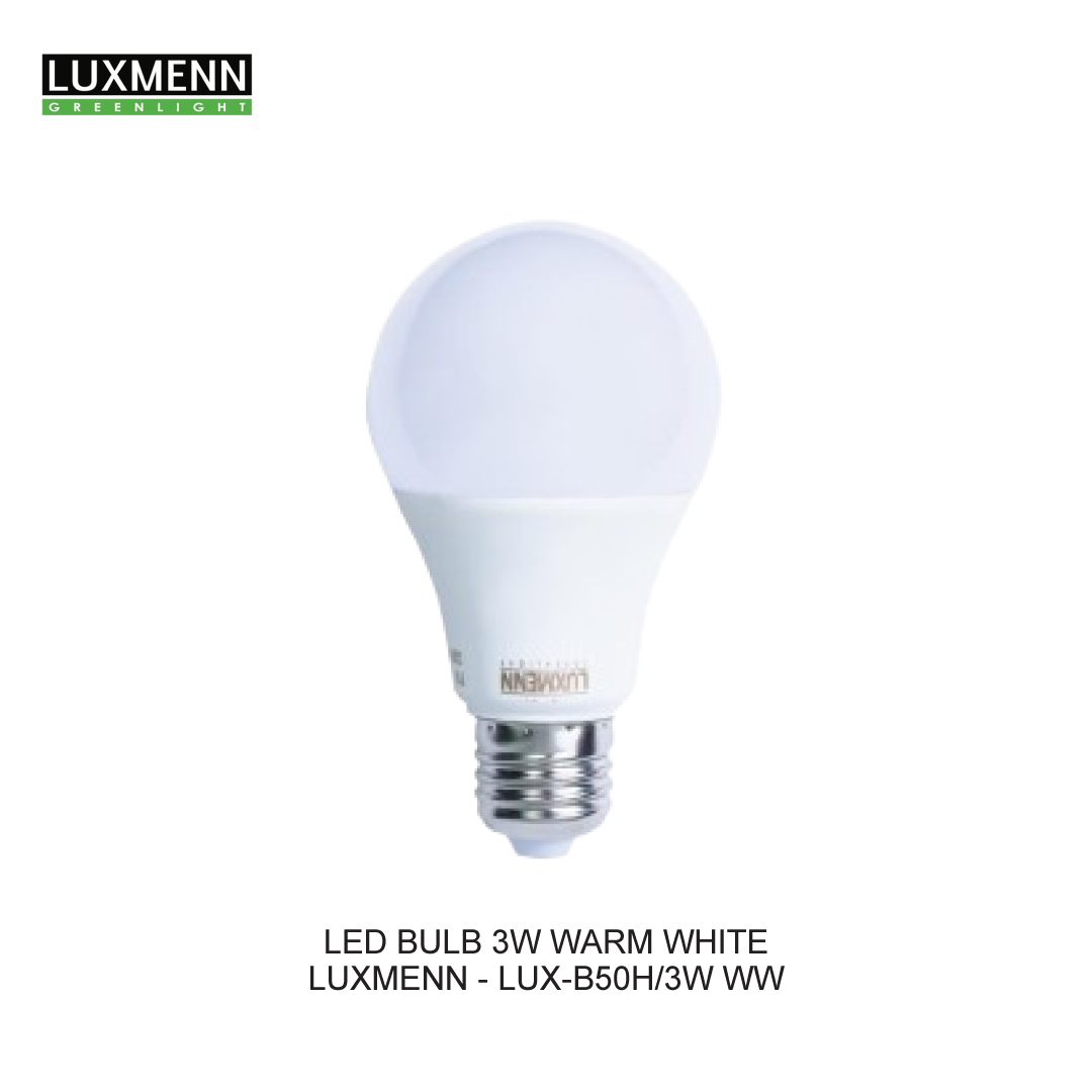 LUXMENN LAMPU BULB 3W WARM WHITE