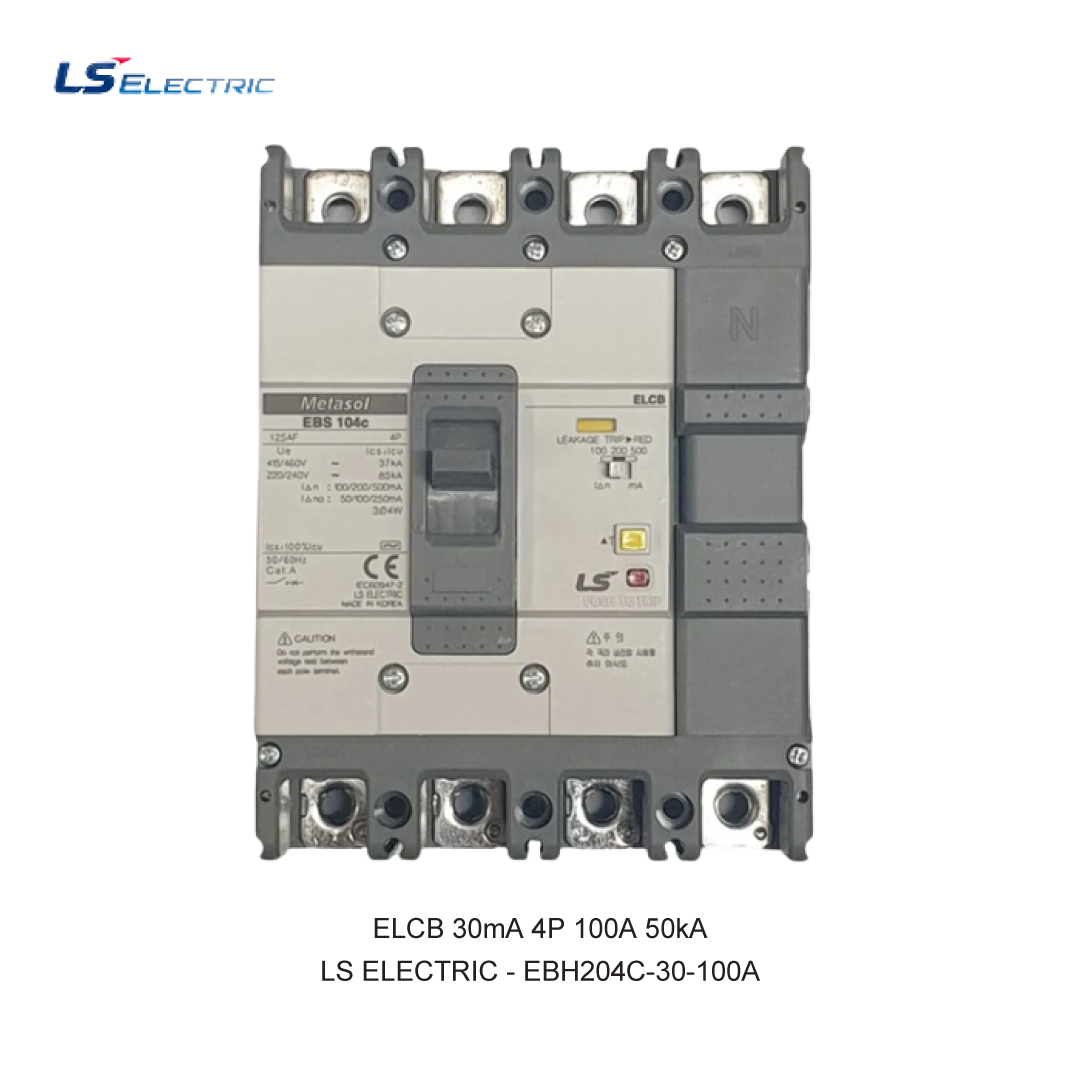 ELCB 30mA 4P 100A 50kA