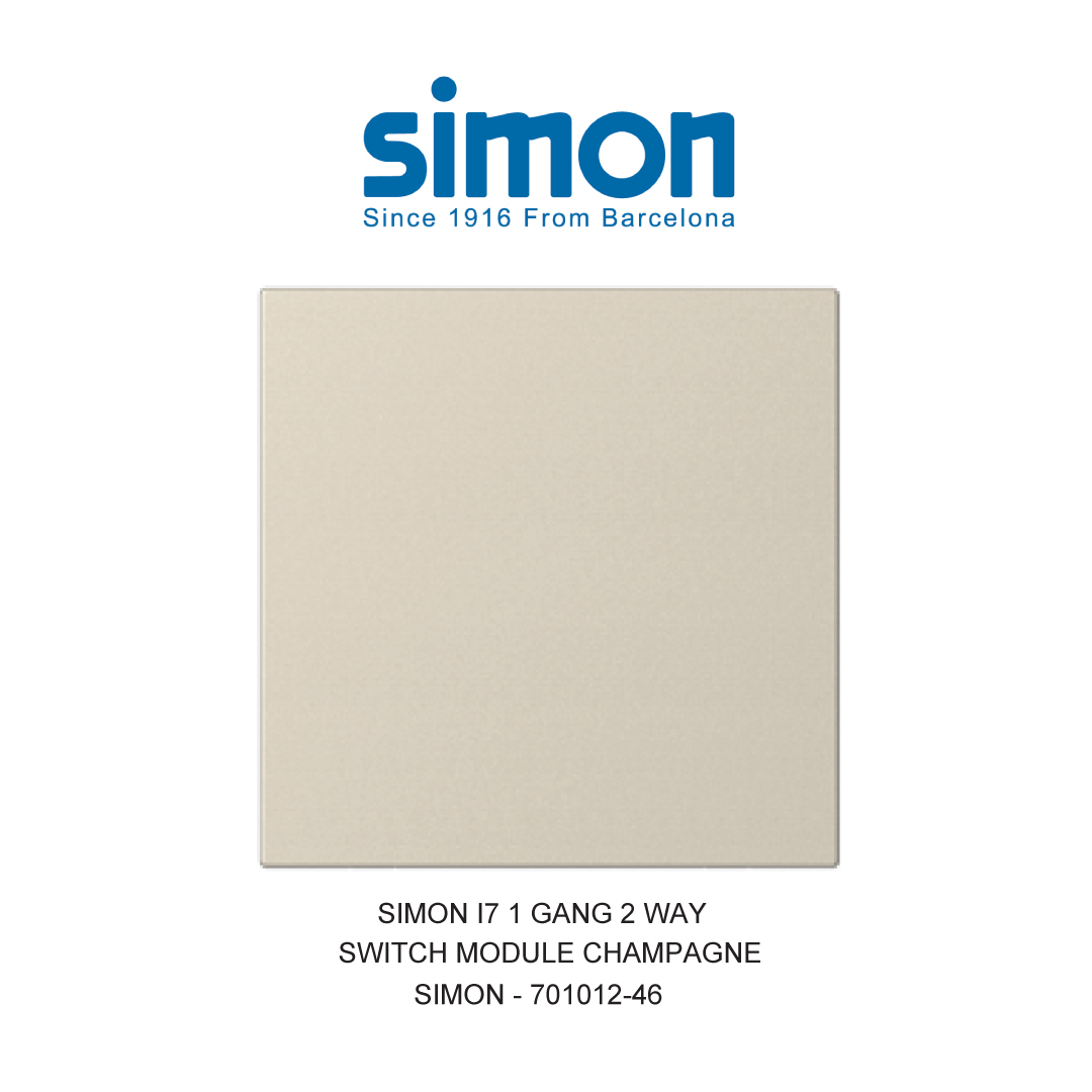 SIMON i7 1 GANG 2 WAY SWITCH MODULE CHAMPAGNE