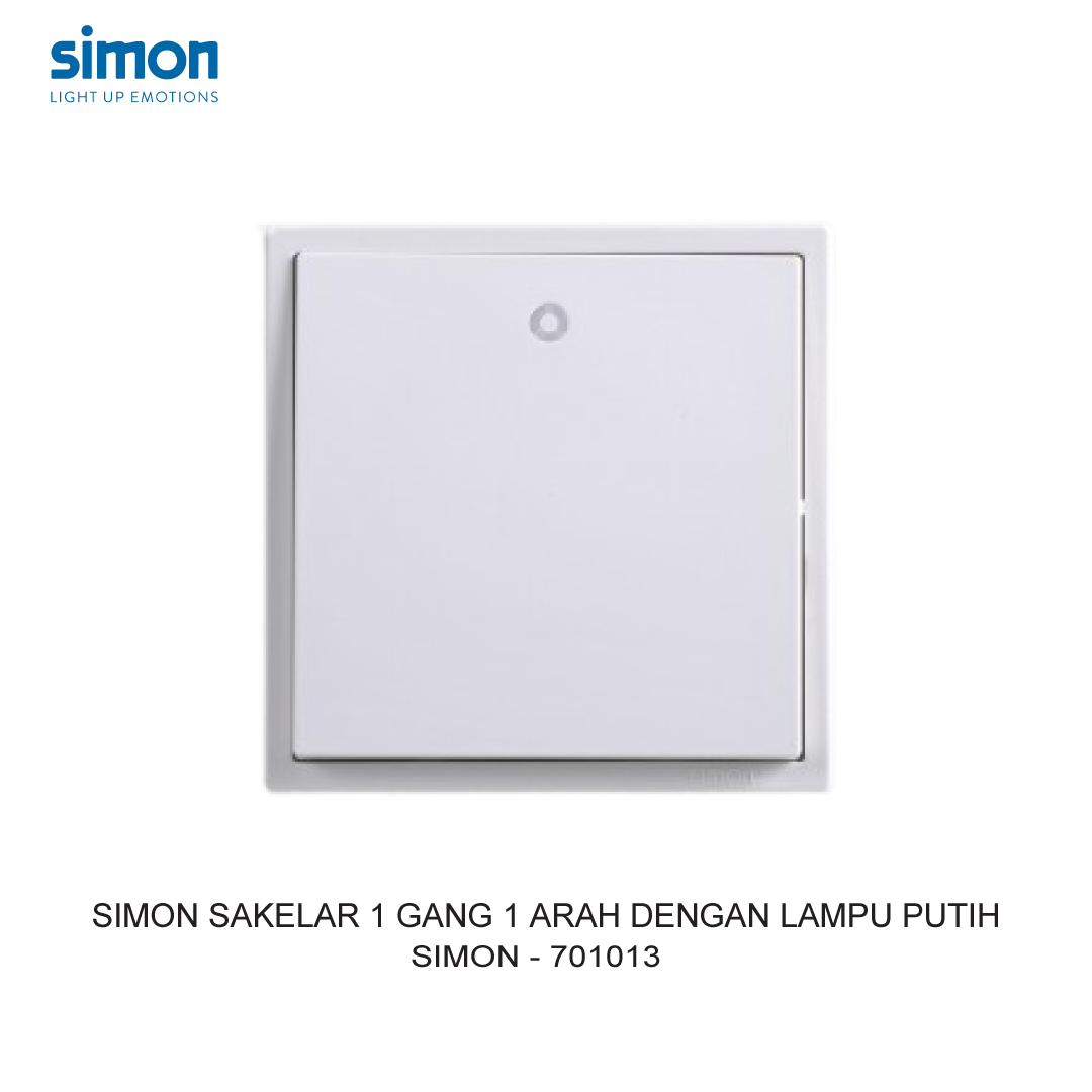 SIMON i7 1 GANG 1 WAY SWITCH MODULE WITH LED WHITE