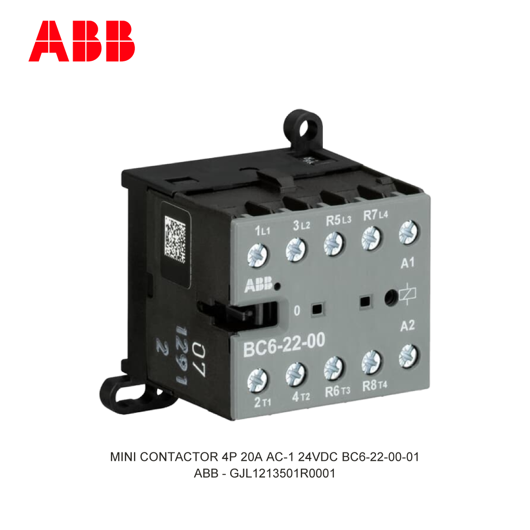 MINI CONTACTOR 4P 20A AC-1 24VDC BC6-22-00-01