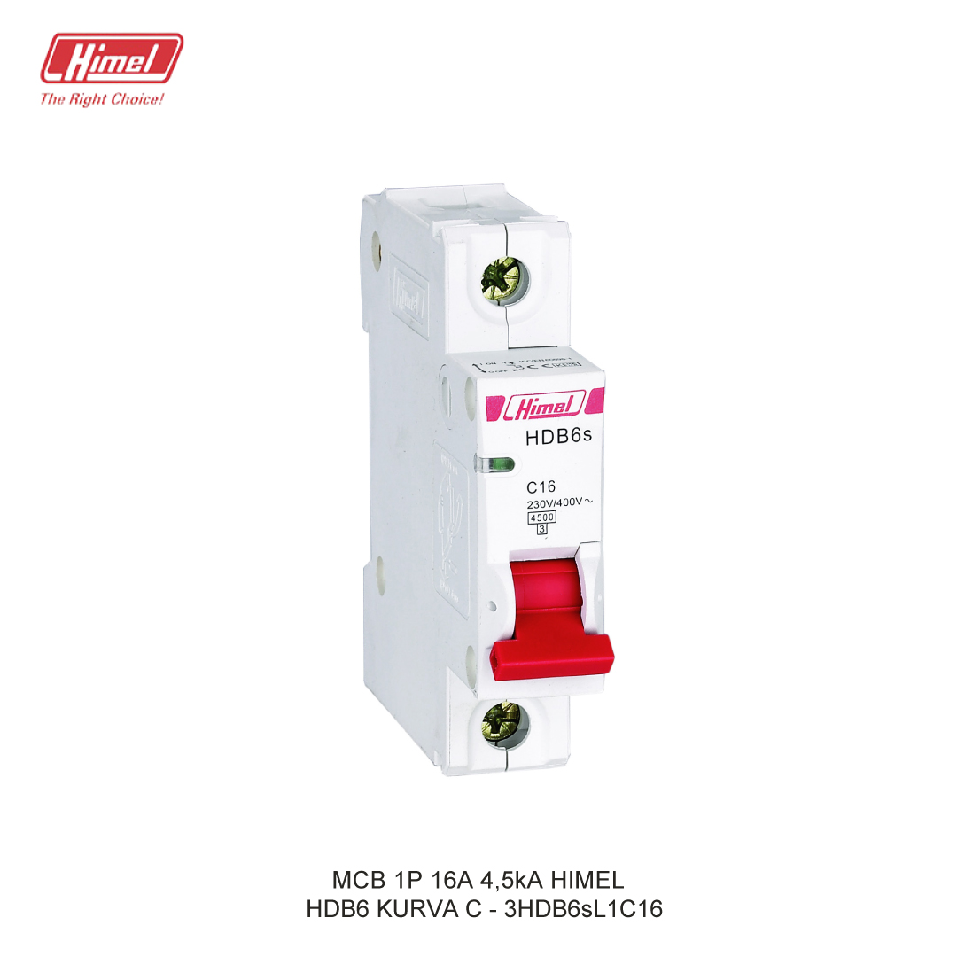 MCB HIMEL HDB6sL C 1P 16A 4,5kA
