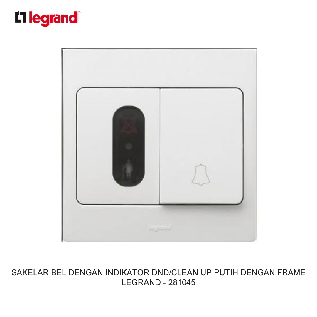 BELL PUSH + DND/CLEAN UP PUTIH DENGAN BINGKAI