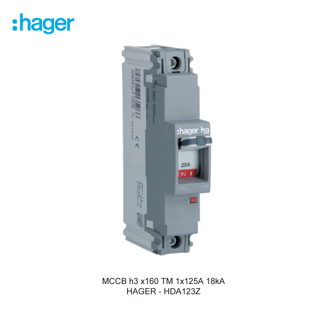 MCCB h3 x160 TM 1x125A 18kA