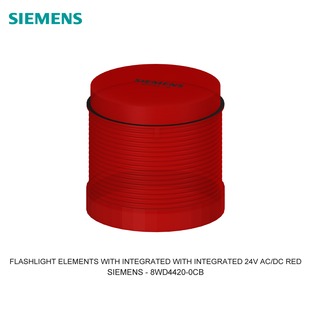 FLASHLIGHT ELEMENTS WITH INTEGRATED WITH INTEGRATED 24V AC/DC RED
