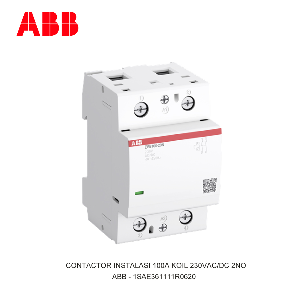 CONTACTOR INSTALASI 100A KOIL 230V AC/DC 2NO
