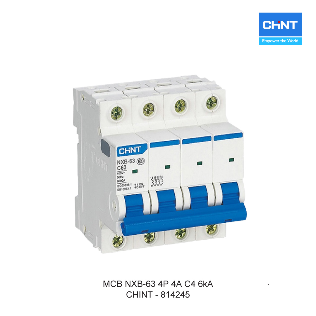 CHINT MCB NXB-63 4P 4A C4 6kA
