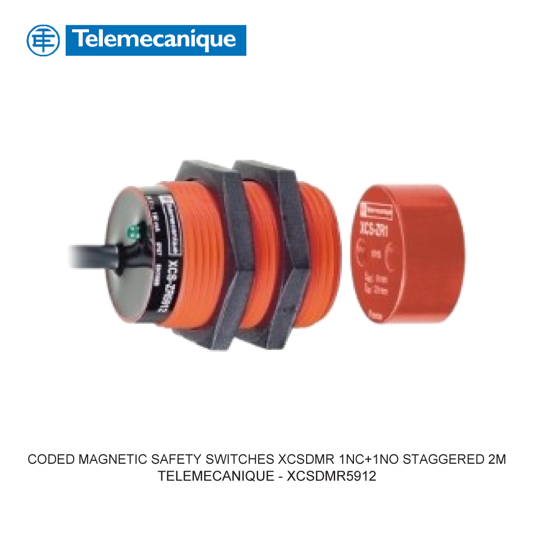 CODED MAGNETIC SAFETY SWITCHES XCSDMR 1NC+1NO STAGGERED 2M