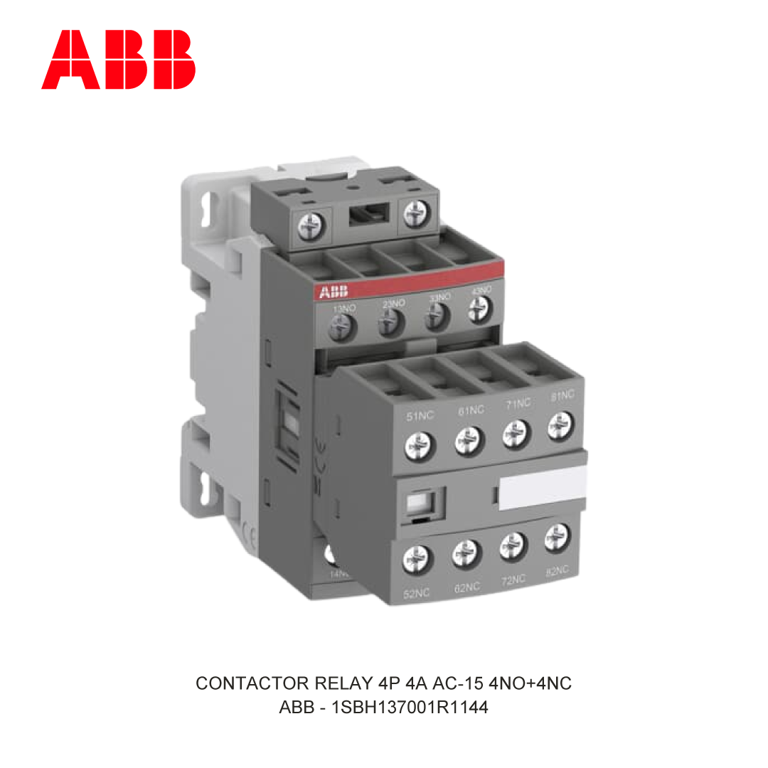 CONTACTOR RELAY 4P 4A AC-15 4NO+4NC