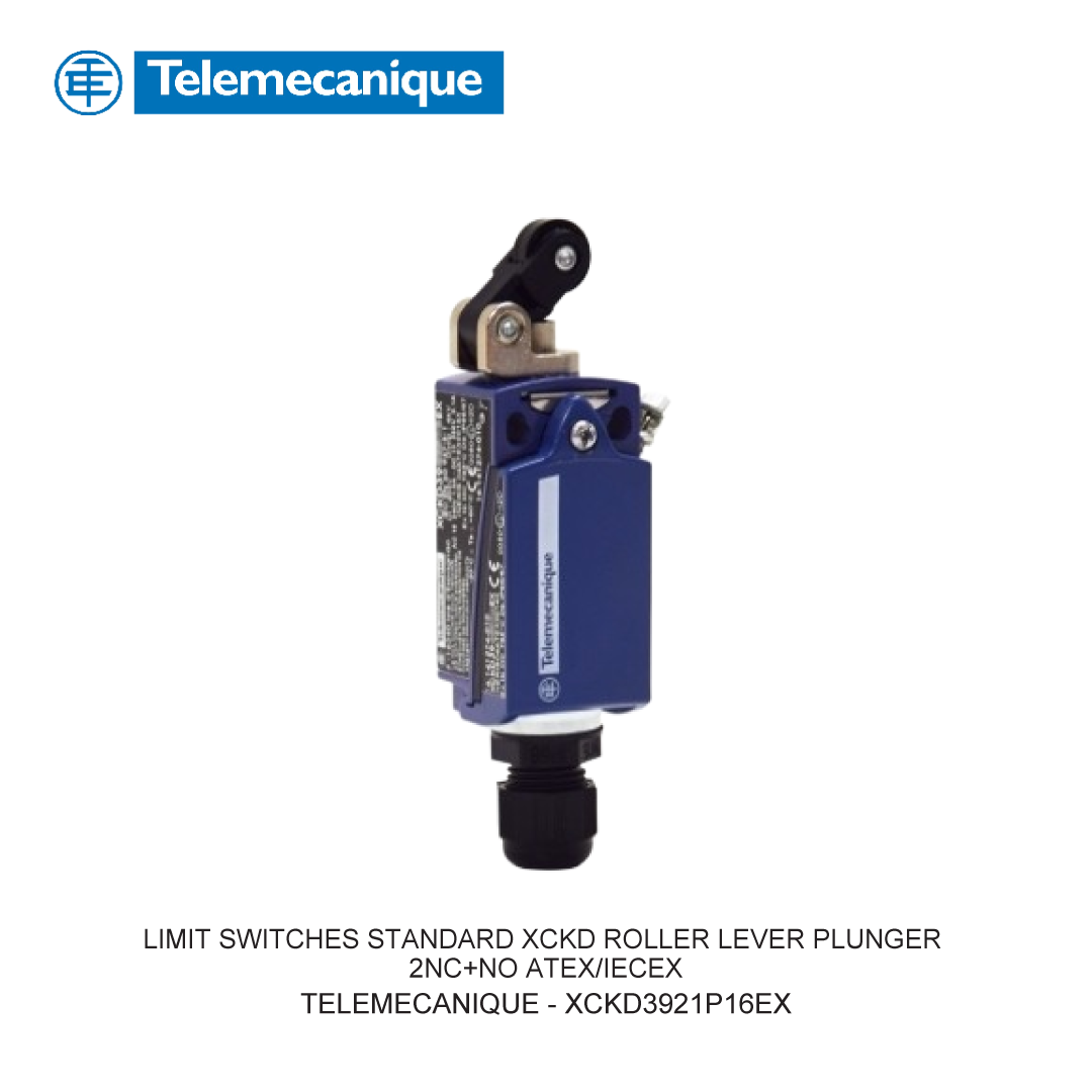 LIMIT SWITCHES STANDARD XCKD ROLLER LEVER PLUNGER 2NC+NO ATEX/IECEX