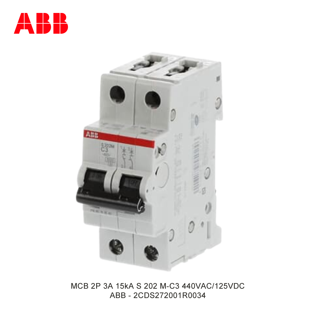 MCB 2P 3A 15kA KURVA C