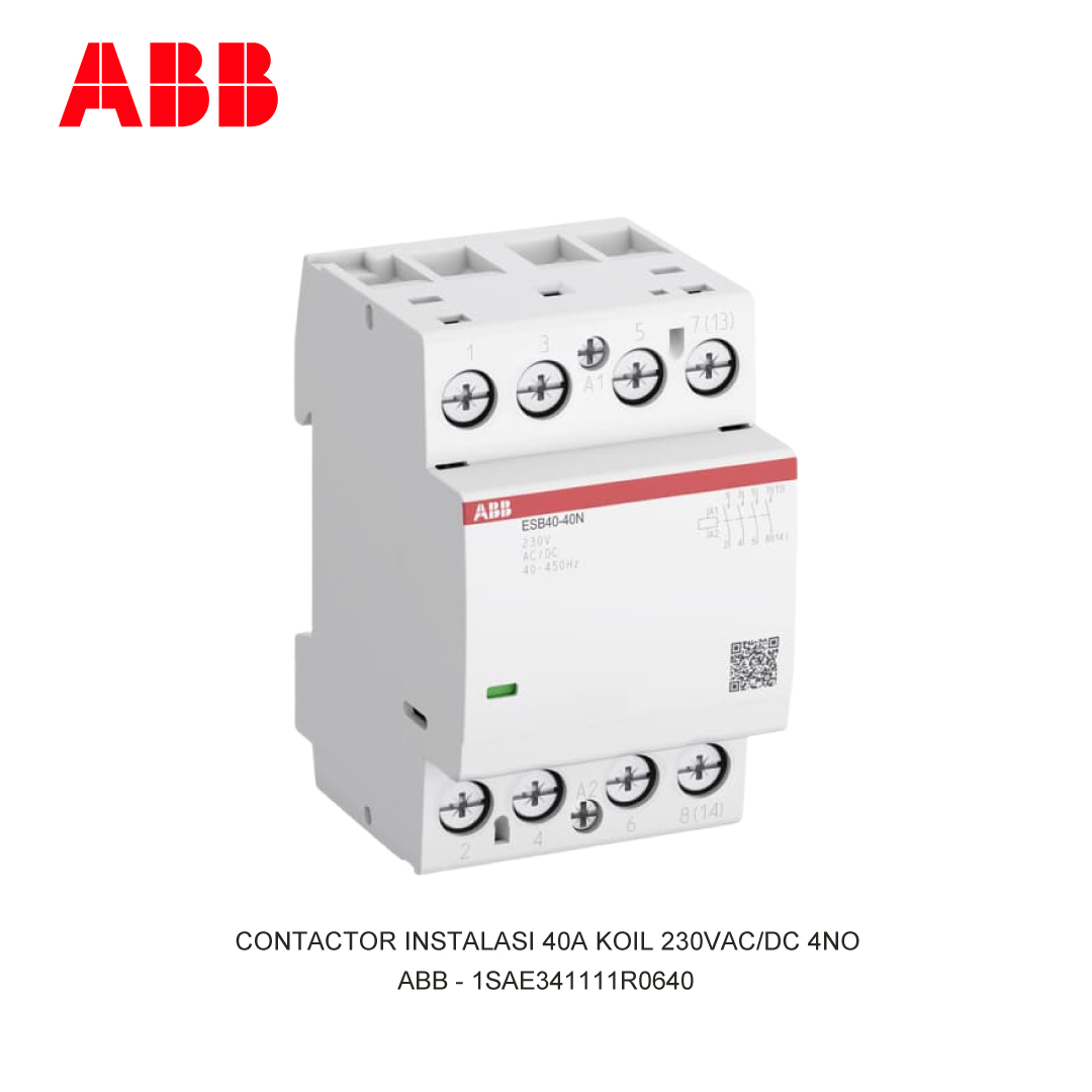 CONTACTOR INSTALASI 40A KOIL 230V AC/DC 4NO