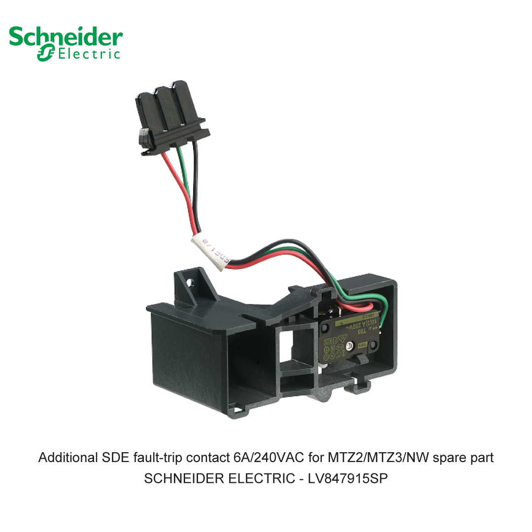 ADDITIONAL SDE FAULT TRIP INDICATION CONTACT MASTERPACT MTZ2/3 1 CHANGEOVER CONTACT STANDARD 6A/240VAC SPARE PART SCHNEIDER ELECTRIC