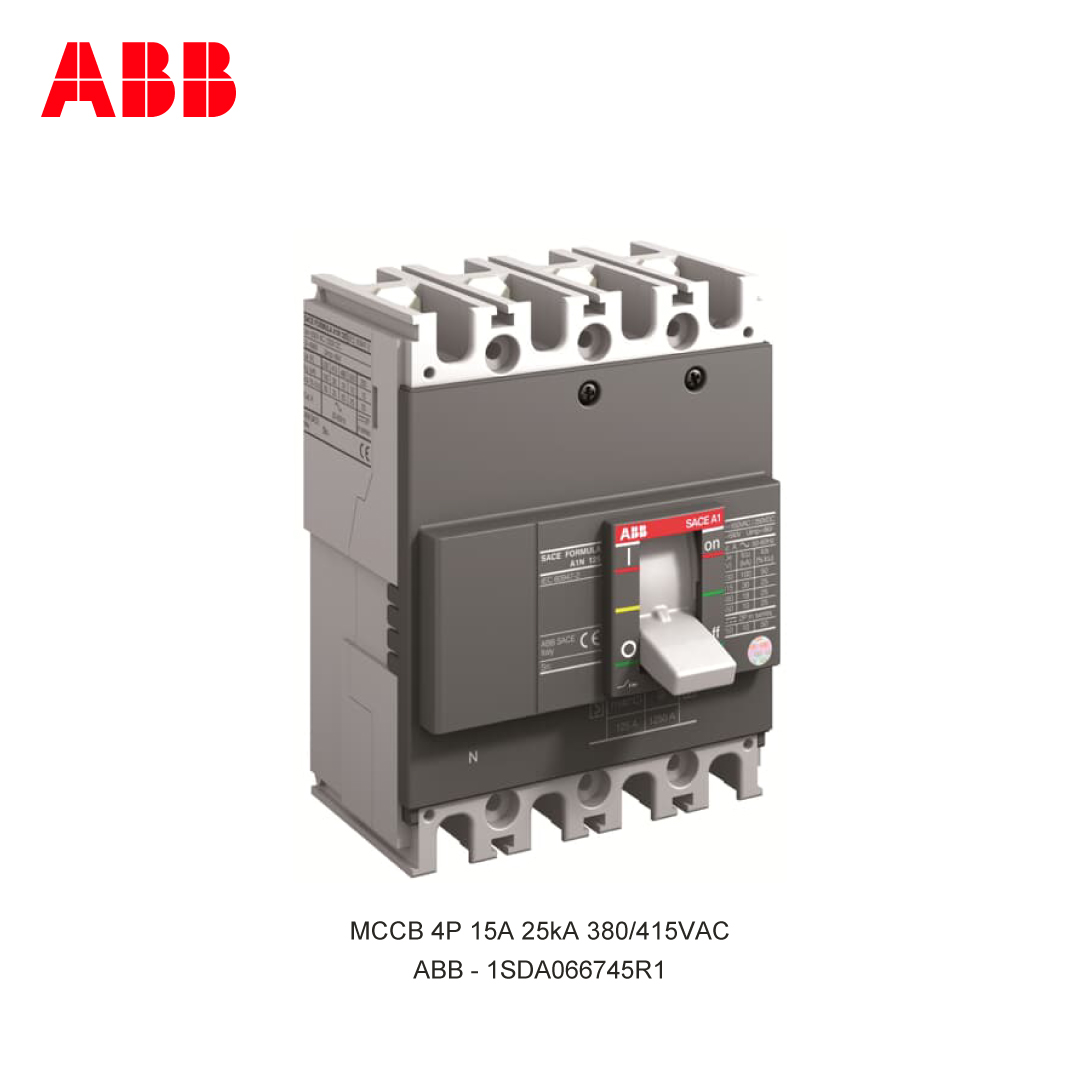 MCCB 4P 15A 25kA 380/415VAC