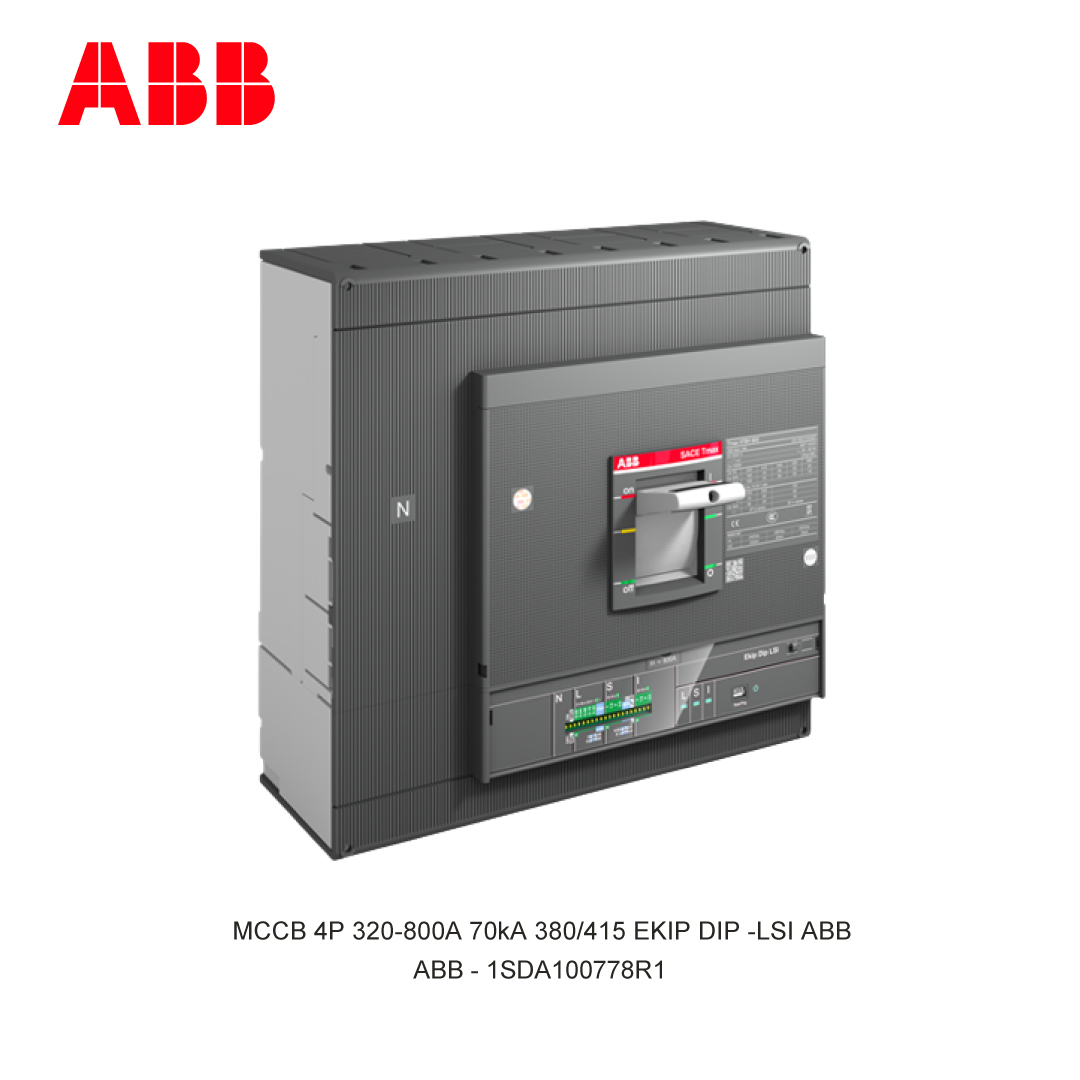 MCCB 4P 320-800A 70kA 380/415 EKIP DIP -LSI ABB