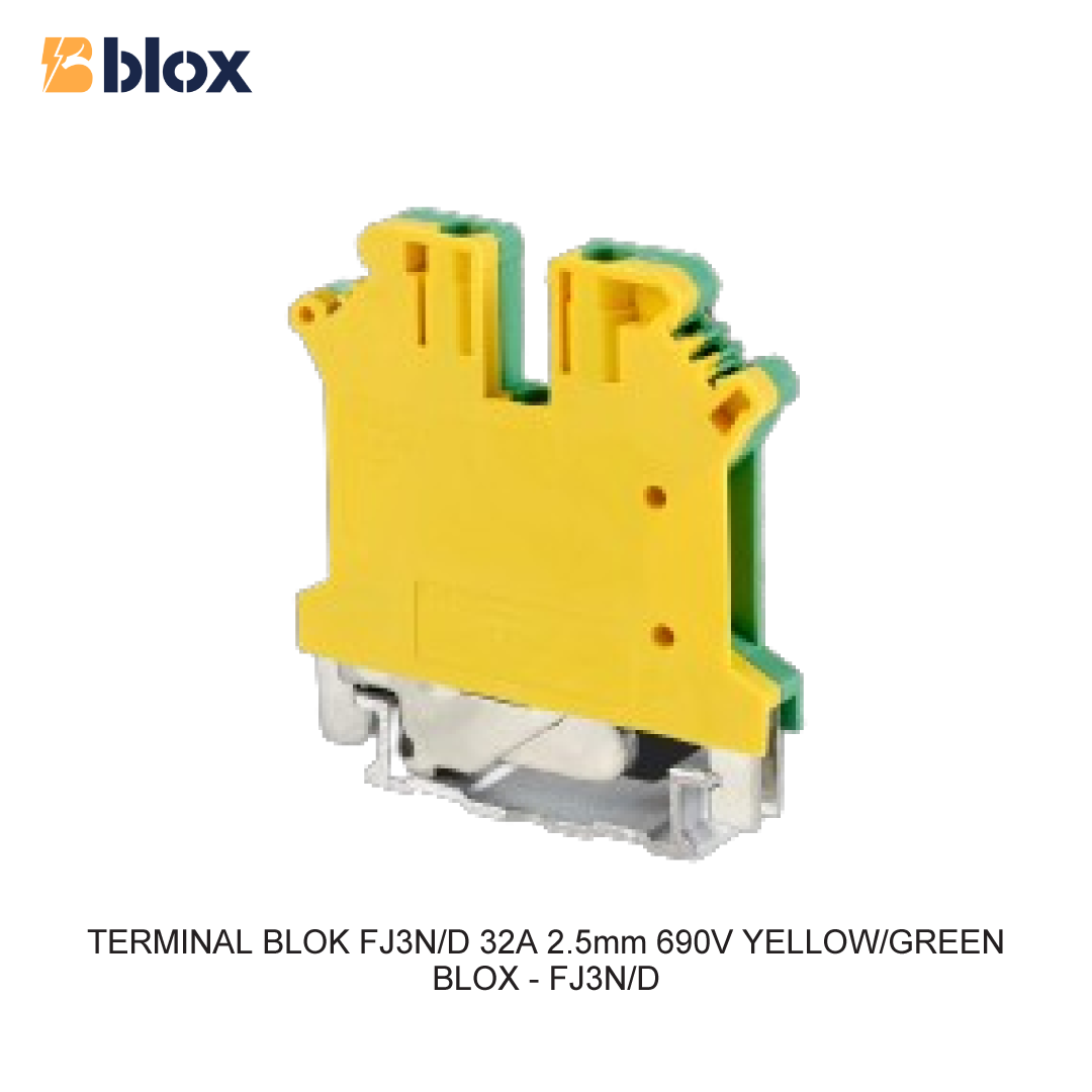 TERMINAL BLOK FJ3N/D 32A 2.5mm 690V KUNING/HIJAU