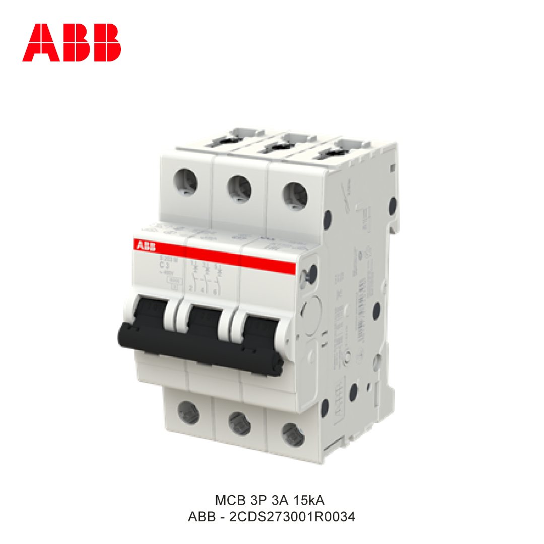 MCB 3P 3A 15kA CURVA C