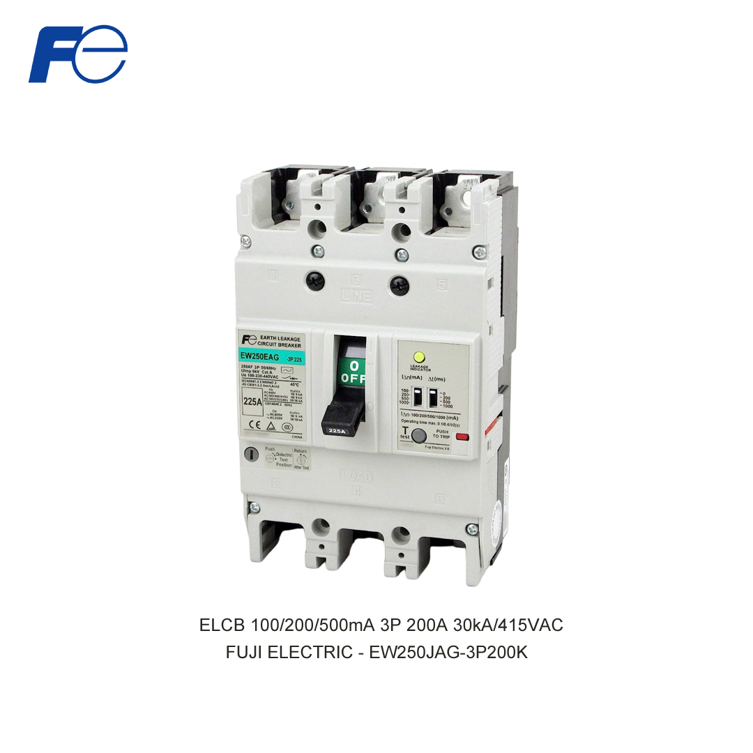 ELCB 100/200/500mA 3P 200A 30kA/415VAC