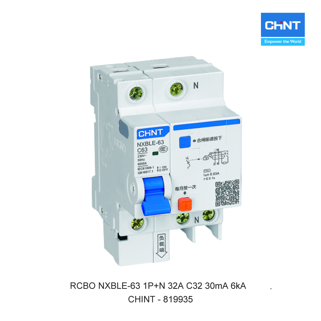 RCBO NXBLE-63 1P+N 32A C32 30mA 6kA