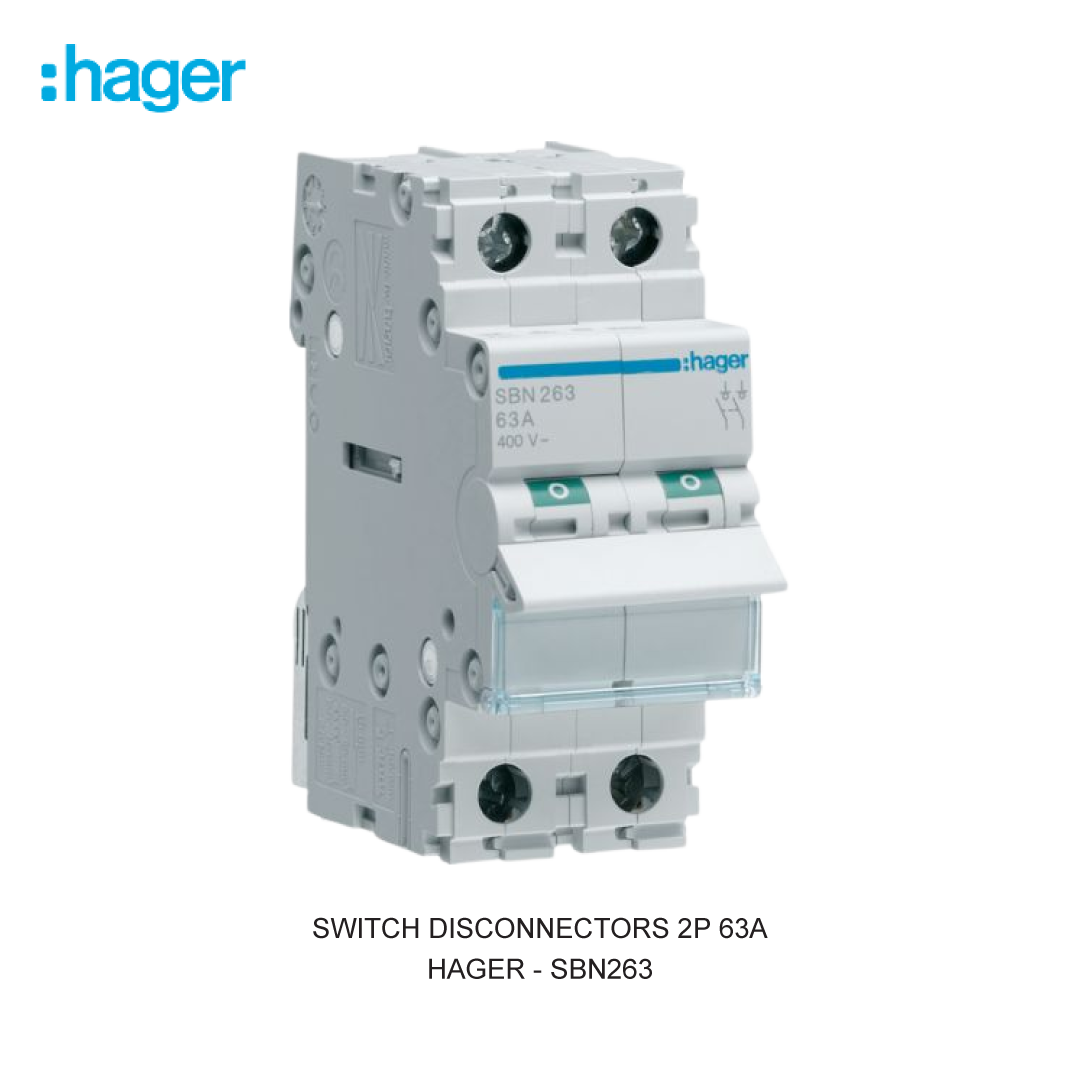 SWITCH DISCONNECTORS 2P 63A